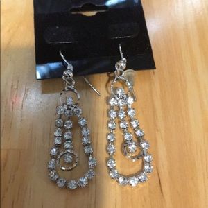 Rhinestone drop earrings